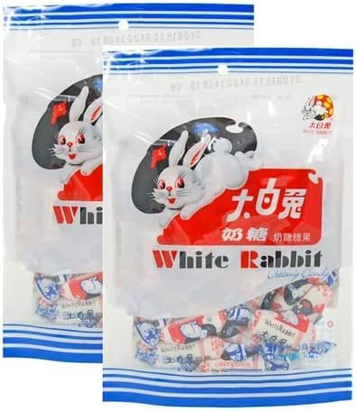 White Rabbit Lot de 2 bonbons crémeux au lait chinois 180 g