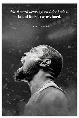 Kevin Durant Leinwand-Poster, Schlafzimmer, Dekoration, Sport, Landschaft, Büro, Raumdekoration, Geschenk, ungerahmt, 30 x 45 cm