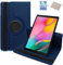 FURROB® iPad 9ème/8ème/7e génération (10,2 pouces, modèle 2021 2020 2019) Étui rotatif à 360° en cuir PU Smart Cover avec fonction support pour tablette iPad 10.2 + film de protection d'écran (bleu