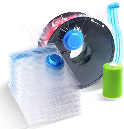 GEEETECH40 Wire Filament Vacuum Bag Set [4 Bags + 1 Electric Vacuum Pump (excluding Battery), Material PA+PE, Size 39.5 * 39.5cm] Suitable for PLA PETG ABS