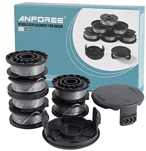 Strimmer Spool Replacement for Bosch, 8Pcs String Trimmer Spool Compatible with Bosch Cordless Grass Trimmer Art 23 SL and Art 26 SL 16ft 0.065