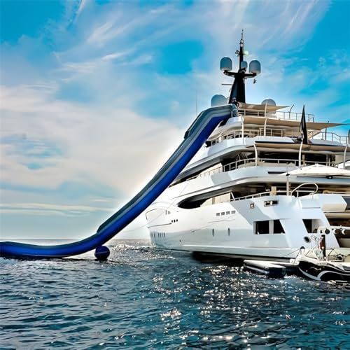 Inflatable Yacht Slide Party Entertainment Toys Sea Water Amusement Equipment Commercial Custom With Electric Air Pump for Sea, Lake,10Ft/3M