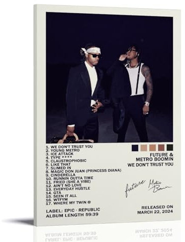 PKUOLFYA We Don't Trust You Albumcover Leinwand Wandkunst - Poster für Wohnzimmer und Schlafzimmer - Gemälde 30 x 45 cm