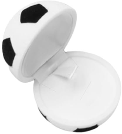 COLLBATH Fußballförmige Ringbox Eheringkästchen Dekoratives Schmuckkästchen für Ringe Sportringhalter Ringetui mit Platz für Ringe Ohrringe und Kleine Accessoires