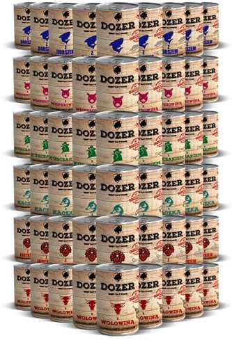 48 x 400g Katzenfutter Nassfutter Dozer Premium für Katzen Mix Geschmacksmischung Rind/Schweinefleisch/Huhn/Ente/Kabeljau/Truthahn…