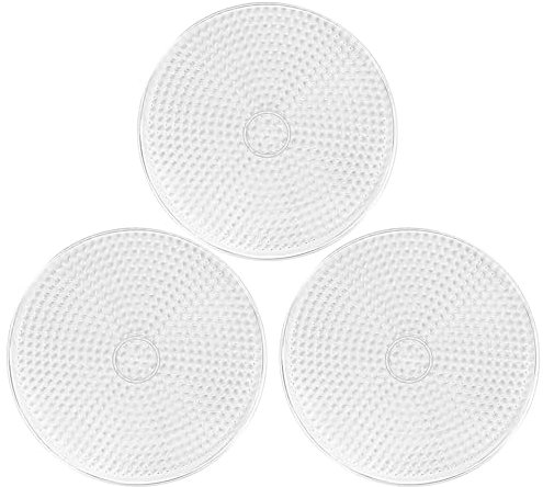 H&W 3PCS 5mm Round Fuse Beads Boards, Large Clear Pegboards Kits, with Gift 4 Lroning Paper (WA3-Z21)