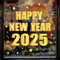 Whaline 6 Blatt 2025 Happy New Year Fensterfolie Gold Silvester Feuerwerk Wiederverwendbare Fensteraufkleber für Home Office Klassenzimmer Party Dekor