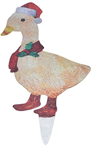 Natudeco Geburtstags-Garten-Enten-Statuen leuchten Enten dekor Garten-Pfahl mit dekorativer Licht-Hof-Kunst-Skulpturen für Terrassen-Rasen im Freien