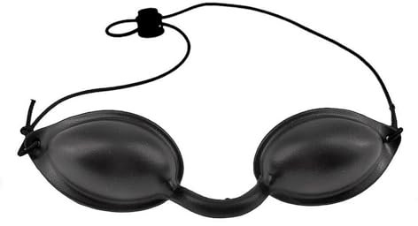 Oykrueats Solarium Brille,Kieselerde Sonnenbank Brille,Schwarz Rotlicht Schutzbrille,Wiederverwendbar Schutzbrille Rotlichtlampe,Für UV-Infrarot LED Rot Blau Licht Harte Wellenlänge Therapie