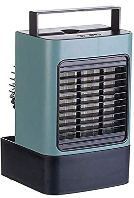 DUBTEDHOU Portable Air Cooler Conditioner, Portable Air Cooler Fan Humidifier 3 in 1 Multifunction 600ml Rechargeable Multicolor(Green)