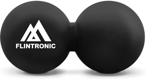 Flintronic Palline Massaggio, Lacrosse Ball, Portatile Massage Ball, Sfere da Massaggio, Pallina Massaggi Piedi, Pallina Massaggi Muscolare per Deep Tissue Massage, Rilascio Miofasciale (Nero)