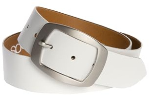 SOCCX Damen Gürtel aus Glattleder White, 85