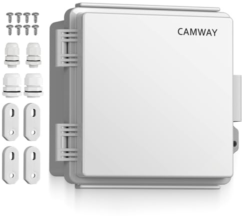 CAMWAY Coffret Electrique Etanche Exterieur en ABS Renforcé 3mm Boîte de Jonction IP67 Étanche avec Joint d'Étanchéité Intégré Résistant à 60kg Idéal pour IrrigationPiscine et Projets DIY (15x15x9cm)