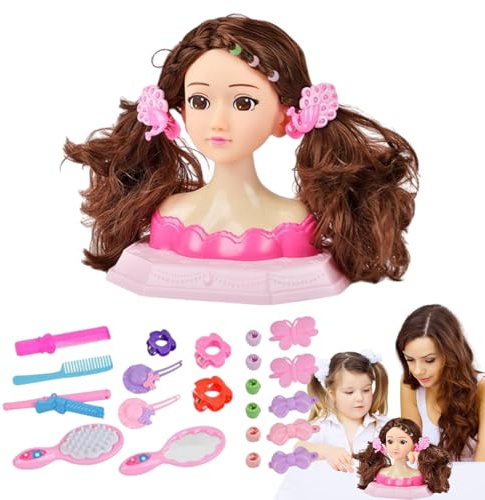Generico Puppe Kopf Friseur Styling – Rollenspiel mit Puppe, Lernspiel für Geburtstag, Thanksgiving, Weihnachten, Kindertag