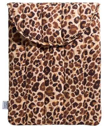 Skinnydip Laptop Sleeve Case - Leopard Print, 14 Inch Protective Soft Padded Zipper Cover, Cushioned Inside for Protection, Premium Material, Stylish Laptop Bag for Work and Travel