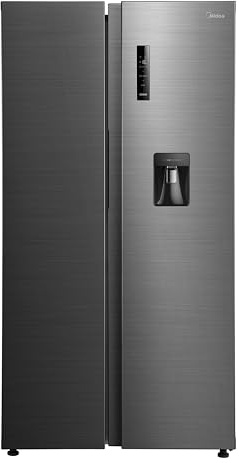 Midea American Fridge Freezer - Stainless Steel - D Rated