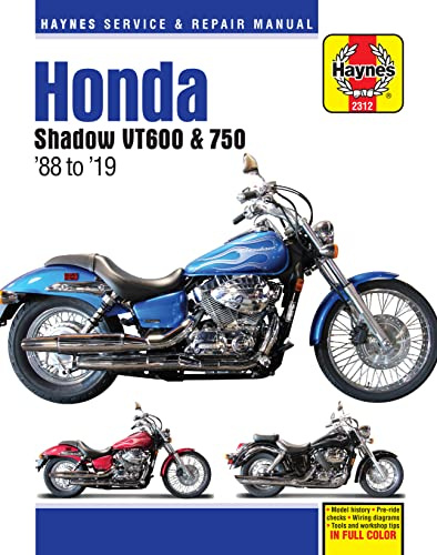 Haynes Honda Shadow VT600 & 750 (88-19) Repair Manual (Paperback)