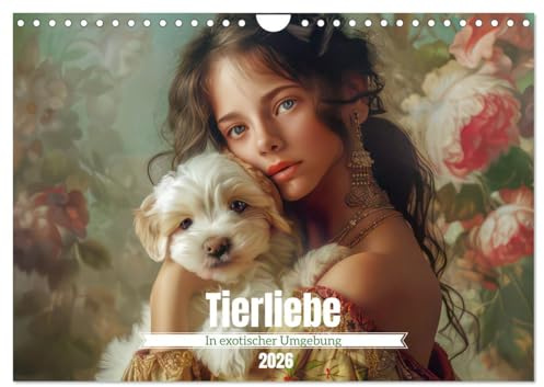 Tierliebe - In exotischer Umgebung (Wandkalender 2026 DIN A4 quer), CALVENDO Monatskalender: Zarte Bande zwischen Mensch und Tier (CALVENDO Tiere)
