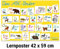 mindmemo Lernposter - Das Tier ABC Poster für Kinder in Schreibschrift Schulausgangsschrift Alphabet spielend lernen mit Bildern Lernhilfe DIN A2 ... Lernen ganz einfach - DinA2 PremiumEdition