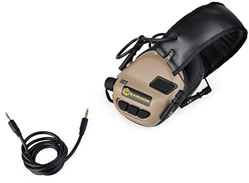 opsmen Elektronischer Gehörschutz Weiche Ohrenschützer Kopfhörer mit AUX Eingang M31 Serie Unterdrückt schädliche Gunshot Noise Verstärkung tiefhängend Sounds, hautfarben