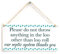Please do not Throw Anything in The loo Other Than loo roll - Septic Tank Hanging Sign for Bathroom Toilet Door