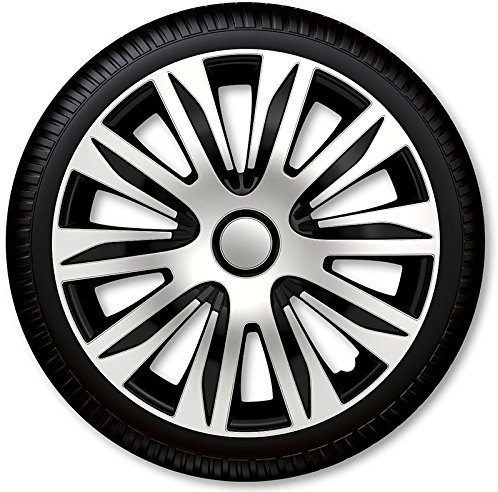 4 Radkappen Radzierblenden Nardo Silver & Black - 4-er Set (16 Zoll)