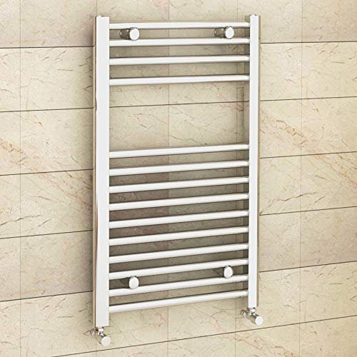800 x 300mm (H x W) Bathroom Central Heating Straight Ladder Towel Rail Radiator - Chrome Finish