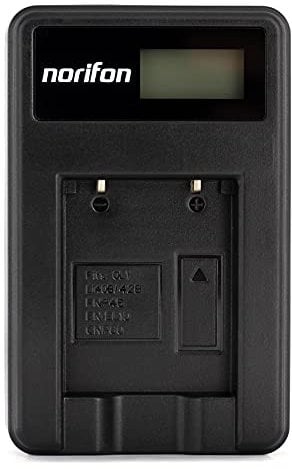 Norifon LI-40B LCD USB Camera Charger for Olympus D-720, FE-230, FE-340, FE-280, FE-20, Stylus 710, 790SW, 770SW, 7010, 760, 720SW, VR-320, VR-310, X-935, X-905 Camera and More (4.2V DC, 600mA)