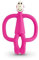 Matchstick Monkey, Original Teether & Gel Applicator, Antimicrobial Silicone Teething Toys for Baby, Easy to Grip, BPA Free, 3 Months Old+, 10.5 cm, Pink Monkey