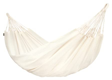 LA SIESTA® - Brisa - Klassische Doppel-Hängematte, handgefertigt in Kolumbien, mit 160 cm Breite für entspannte Momente drinnen und draußen. (Vanilla)