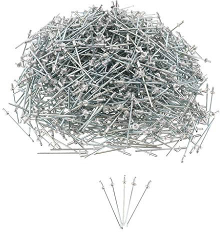 Shiwaki 1000x Dome Head Pop Rivets Ouverts Aveugles en Acier Inoxydable 2.4mm - 2.4x4mm