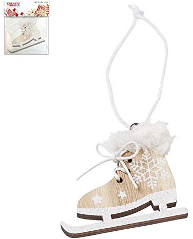 CREATIV DISCOUNT Mini-Schlittschuh verziert, 4 cm