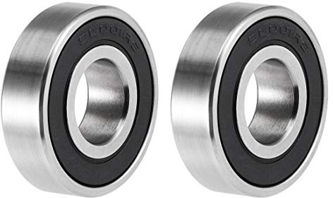 sourcing map 2Stk. S6001-2RS Kugellager Rillenkugellager Doppelt Versiegelt 440C Edelstahl Bearing Skateboard Bearings 12mm x 28mm x 8mm Rollenlager Skateboard Kugellager Kugellager Set