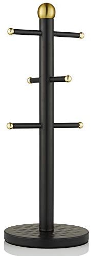 Swan SWKA17520BLKN Gatsby 6 Branch Mug Tree, Black, One Size