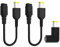 EMSea 2X 7.9x5.5mm vers Adaptateur d'interface Carrée Câble d'alimentation Chargeur et 1x Convertisseur 90 Degrés L Compatible avec Série Lenovo ThinkPad
