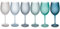 Villa d'Este Home Tivoli Shades of Blue Lot de 6 verres en verre givré 550 ml