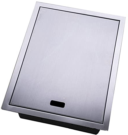 Ausgussbecken Metallspüle Silber Rechteckige Versteckte Kleine Edelstahl Küchenspüle Balkon Bar Einzeltank SUS304 Edelstahlspüle (Color : Silver, Size : 35 * 45cm)