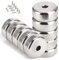 Wukong 10 Pieces Neodymium Magnets - 25 x 8 mm Strong Pot Magnet Round Hole Magnet with Mounting Screws (20KG Force)