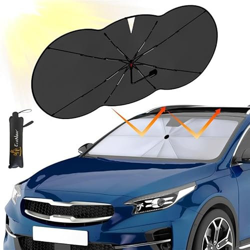 EcoNour Sombrilla Parasol tipo paraguas para coche (mediano)