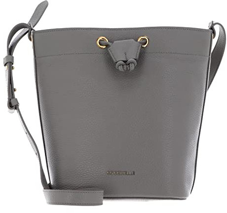 Coccinelle Lea Shoulder Bag Grained Leather Stone