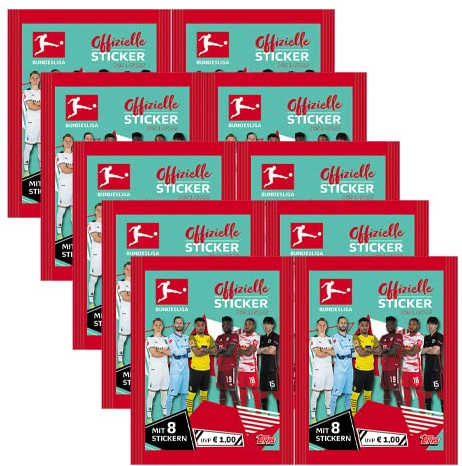 Topps Deutschland GmbH Topps Bundesliga Sticker 2021/2022 10 x Stickertüten