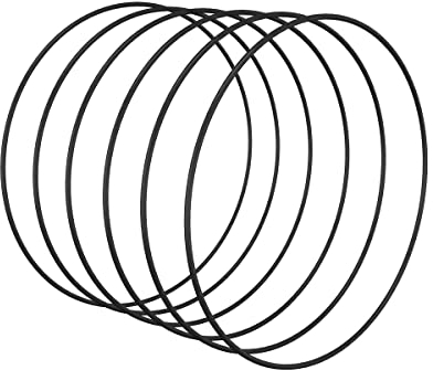 Worown 6 Stück Metallringe zum Basteln, Metallring Schwarz 20cm, Deko Ringe zum aufhängen für die Herstellung von Hochzeitskranzdekor und Wandbehang