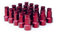 20x Lug Nuts | ESTILO-R | Lug Nut Cover | SW 17 | rot eloxiert