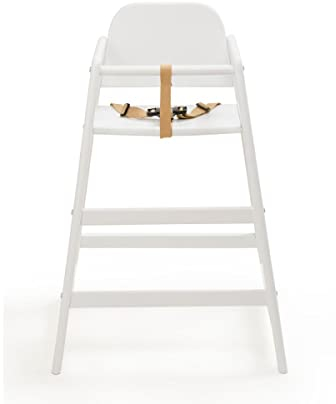 Emma Hochstuhl, stapelbar, Holz, Weiß