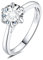JewelryPalace Klassisch 8mm 2ct Rundschliff Moissanite Solitär Promise Ring Damen, Verlobungsring Damenring Ringe Silber 925 mit Stein für Frauen, Simulierte Diamant Jubiläum Eheringe Silberringe 54