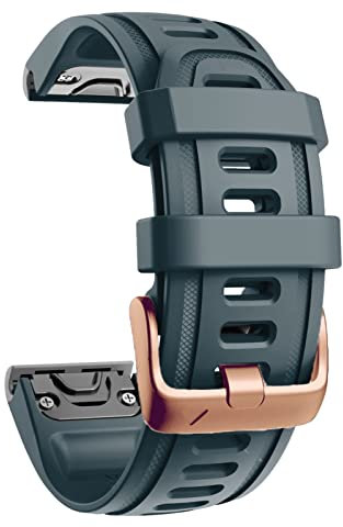 EKSIL Cinturino per smartwatch Garmin Fenix 7S/5S/5S Plus/6S/6S Pro, a sgancio rapido, EasyFit D2 Delta S, cinturino in silicone da 20 mm, Fenix 7S, Agata