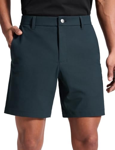 CRZ YOGA All Day Comfy Golf Shorts 18/23 cm | Gute Dehnbarkeit, Knitterarm, Lässig, Flache Vorderseite, Taschen, für Herren