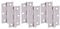 HANDLEZONE® Door Hinges 3 Pairs 76mm / 3 inch Ball Bearing, with Screws - Satin Nickel