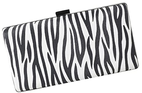 Beavorty Make-up-Tasche mit Zebramuster Aufbewahrungstasche für Damen Geldbörse Modische Abendtasche Dekorative Kette