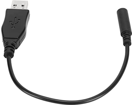 Tyenaza Audio-Adapter, USB A auf 3,5 Mm Sound-Adapter, Professionelles Digitales Sound-Adapterkabel Für PC, PS4, PS5, Laptop, Desktop-Computer